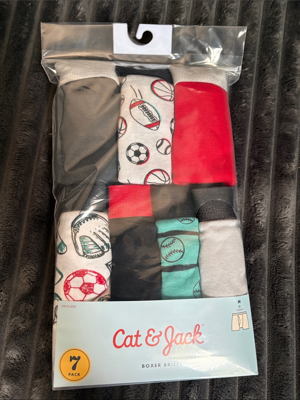 Target Cat & Jack Boys 7-Pack Boxer Briefs - Black, Red, White, Teal